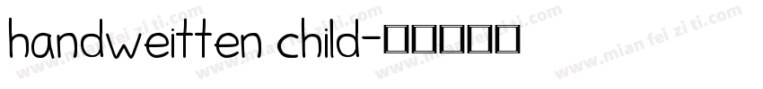 handweitten child字体转换
